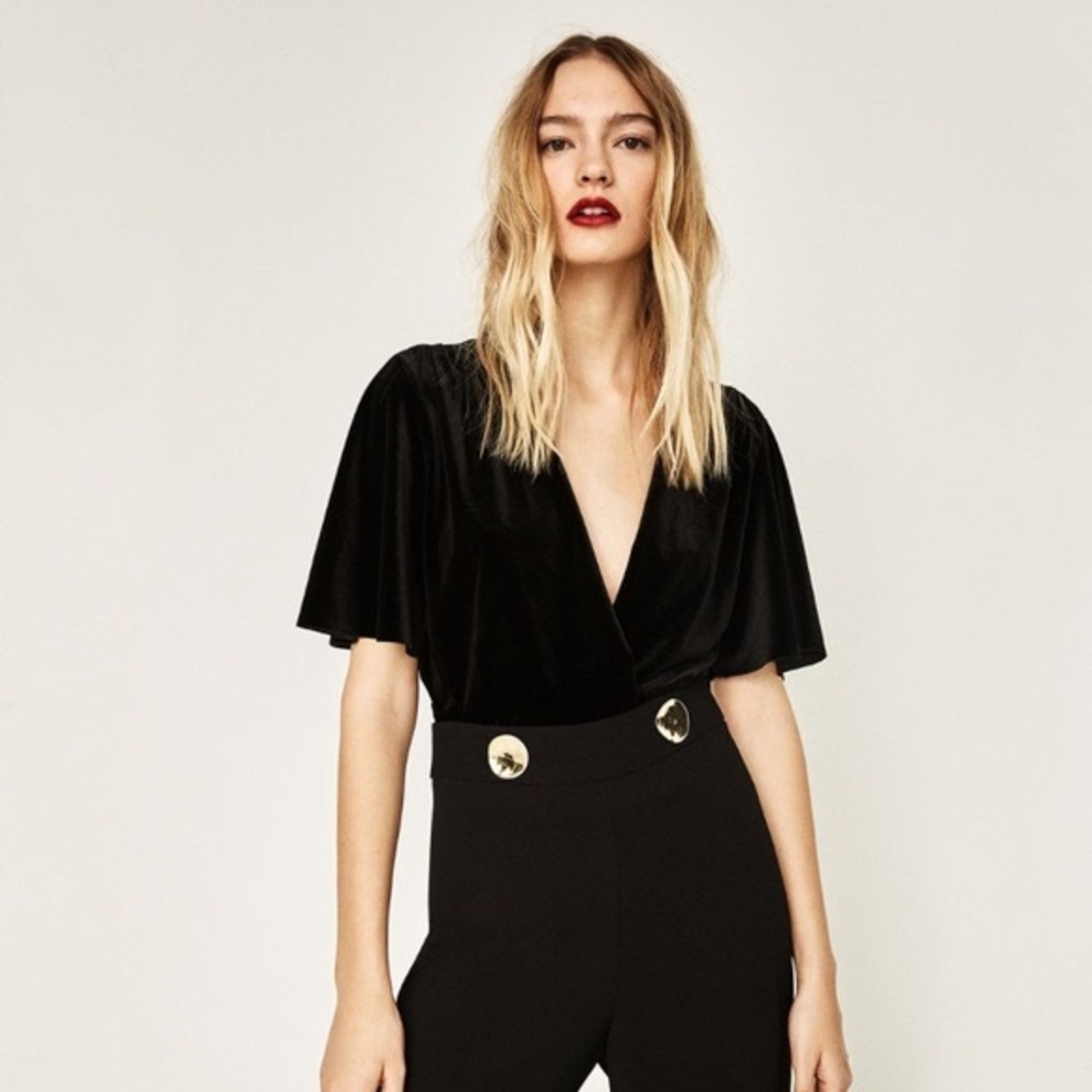 Zara Velvet Bodysuit